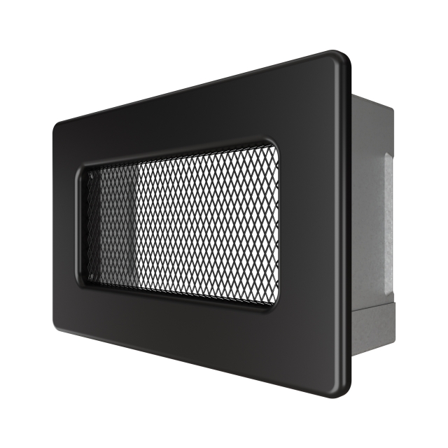 Fireplace ventilation grille SAVEN 11х17 black. Photo 2