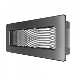 Fireplace ventilation grille SAVEN 11x24 graphite. Photo 2