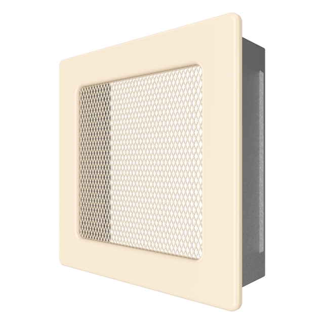 Fireplace ventilation grille SAVEN 17х17 cream. Photo 2