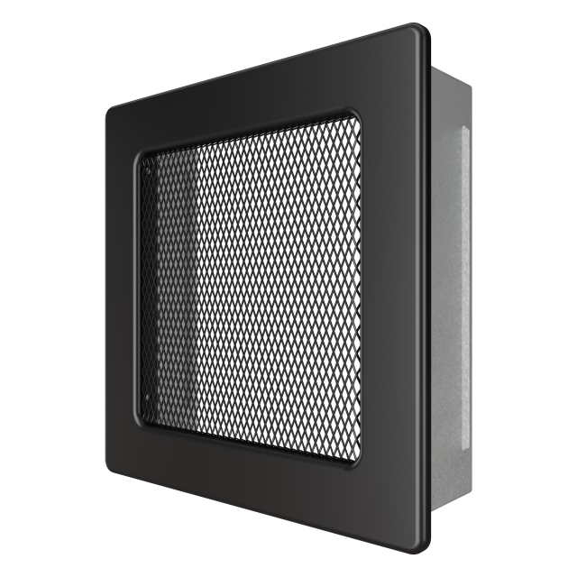 Fireplace ventilation grille SAVEN 17х17 black. Photo 2