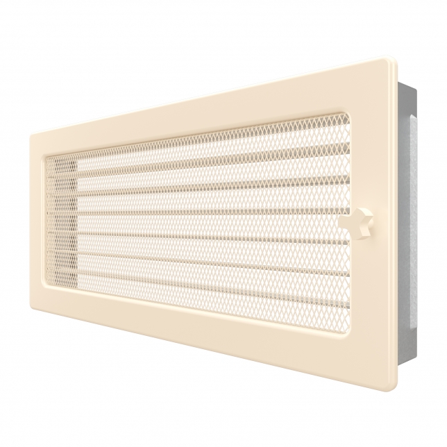 Fireplace ventilation grille SAVEN 17х37 cream with blinds. Photo 2