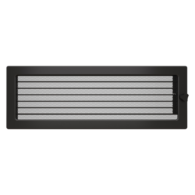 Fireplace ventilation grille SAVEN 17х49 graphite with blinds