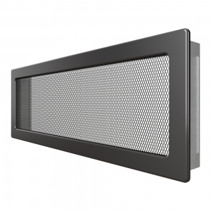 Fireplace ventilation grille SAVEN 17х49 graphite. Photo 2