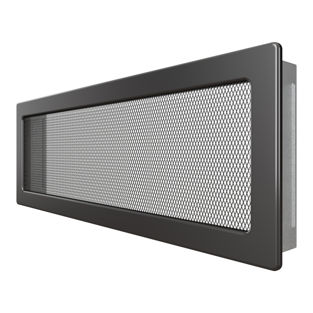 Fireplace ventilation grille SAVEN 17х49 graphite. Photo 2