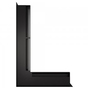 Fireplace ventilation grille 60x400x600 SAVEN Loft Angle black. Photo 2