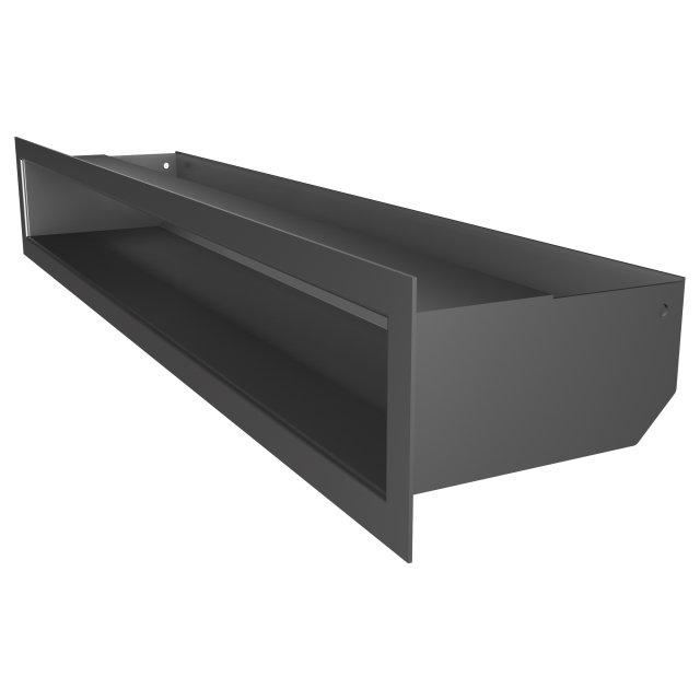 Fireplace ventilation grille SAVEN Loft 90х600 graphite. Photo 2