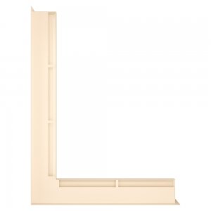 Fireplace ventilation grille 60х600х800 SAVEN Loft Angle cream. Photo 2