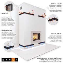 Fireplace ventilation grille 60x600x800 SAVEN Loft Angle graphite. Photo 6