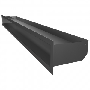 Fireplace ventilation grille SAVEN Loft 90х1000 graphite. Photo 2