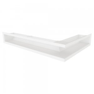 Fireplace ventilation grille 90х400х600 SAVEN Loft Angle left angle white