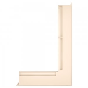 Fireplace ventilation grille 60х600х400 SAVEN Loft Angle cream. Photo 2
