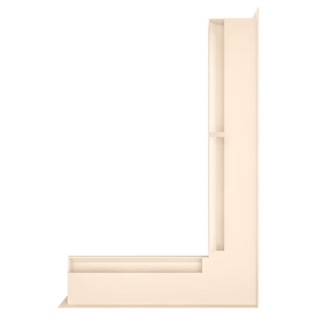 Fireplace ventilation grille 60х600х400 SAVEN Loft Angle cream. Photo 2