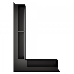 Fireplace ventilation grille 90х400х600 SAVEN Loft Angle black. Photo 2
