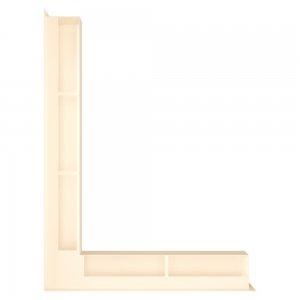 Fireplace ventilation grille 90x600x800 SAVEN Loft Angle cream. Photo 2