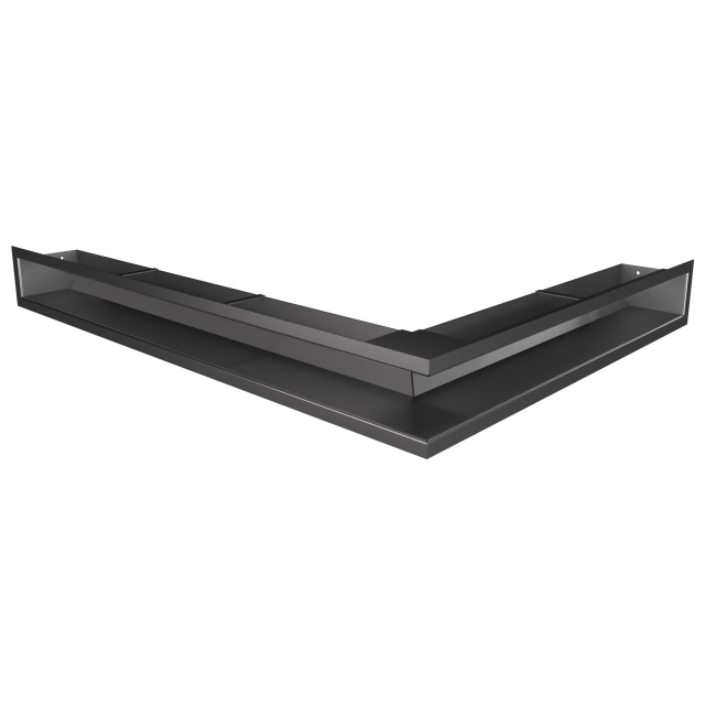 Kratka wentylacyjna kominkowa 90х600х800 SAVEN Loft Angle lewy kąt grafitowa