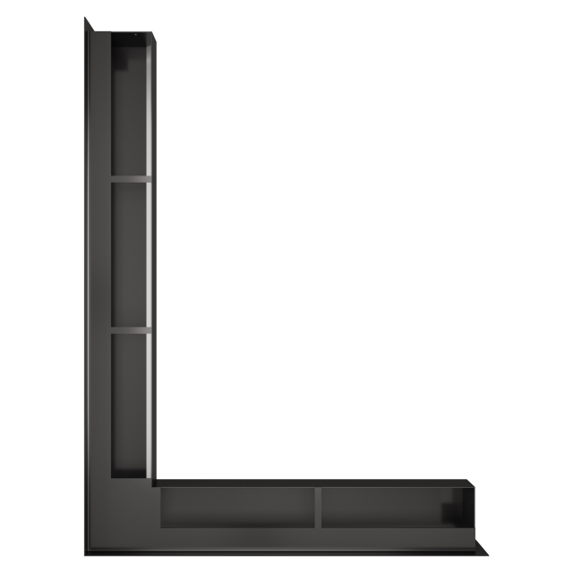 Fireplace ventilation grille 90х600х800 SAVEN Loft Angle graphite. Photo 3