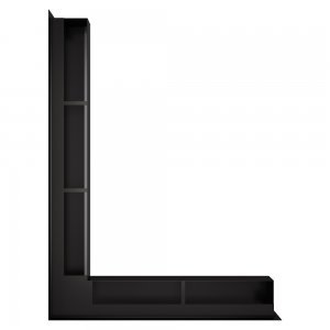 Fireplace ventilation grille 90х600х800 SAVEN Loft Angle black. Photo 2