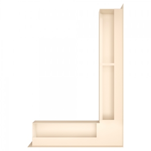 Kratka wentylacyjna kominkowa 90х600х400 SAVEN Loft Angle prawy kąt kremowa. Zdjęcia 2