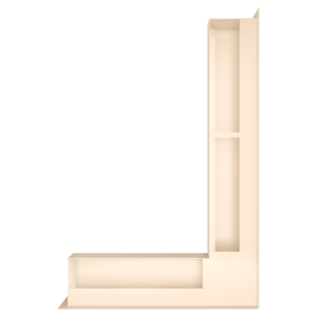 Fireplace ventilation grille 90х600х400 SAVEN Loft Angle cream. Photo 2
