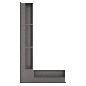 Вентиляционная решетка для камина 95х450х800 SAVEN Loft Angle 95х450х800 угловая левая графитовая. Фото 4