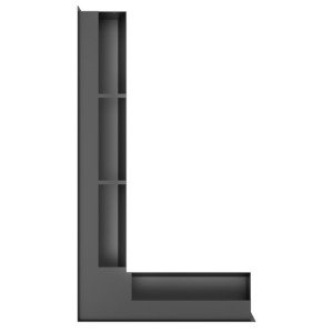 Kratka wentylacyjna kominkowa 95х450х800 SAVEN Loft Angle lewy kąt czarna. Zdjęcia 4