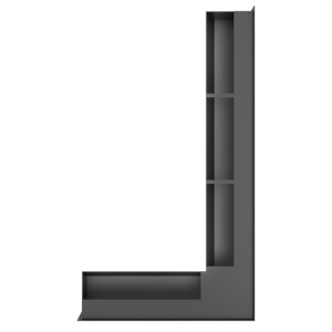 Fireplace ventilation grille 95х800х450 SAVEN Loft Angle black. Photo 4