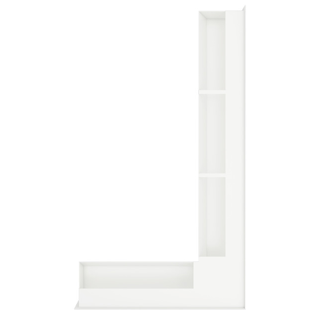 Fireplace ventilation grille 95х800х450 SAVEN Loft Angle white. Photo 4