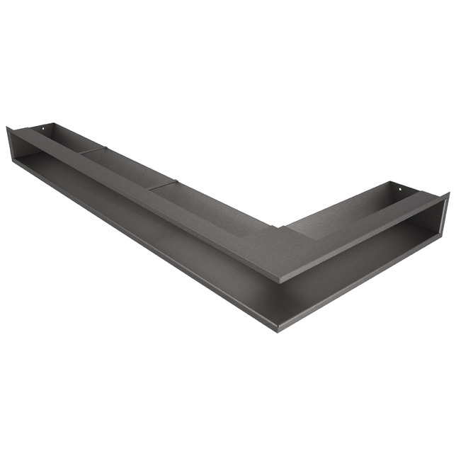 Kratka wentylacyjna kominkowa 95х450х950 SAVEN Loft Angle lewy kąt grafitowa