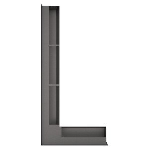 Kratka wentylacyjna kominkowa 95х450х950 SAVEN Loft Angle lewy kąt grafitowa. Zdjęcia 4