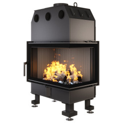 Камінна топка кутова SAVEN Energy 75х50х47R Black (15,1 kW) ECO