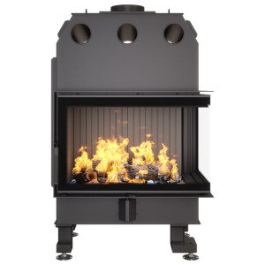 Каминная топка угловая SAVEN Energy 75х50х47R Black (15,1 kW) ECO. Фото 2