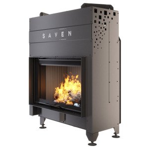 Fireplace insert SAVEN Energy Up 80x50 Black (17,0 kW) ECO. Photo 4