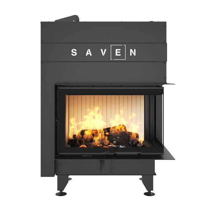 Wkład kominkowy SAVEN Energy Up 75х50х47R (15,1 kW) ECO. Zdjęcia 3D