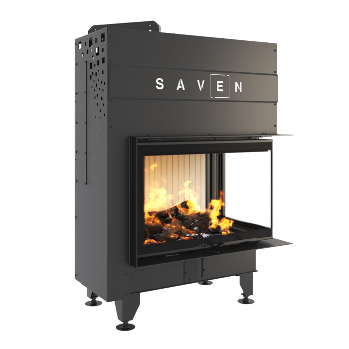 Wkład kominkowy SAVEN Energy Up 75х50х47R (15,1 kW) ECO. Zdjęcia 3D