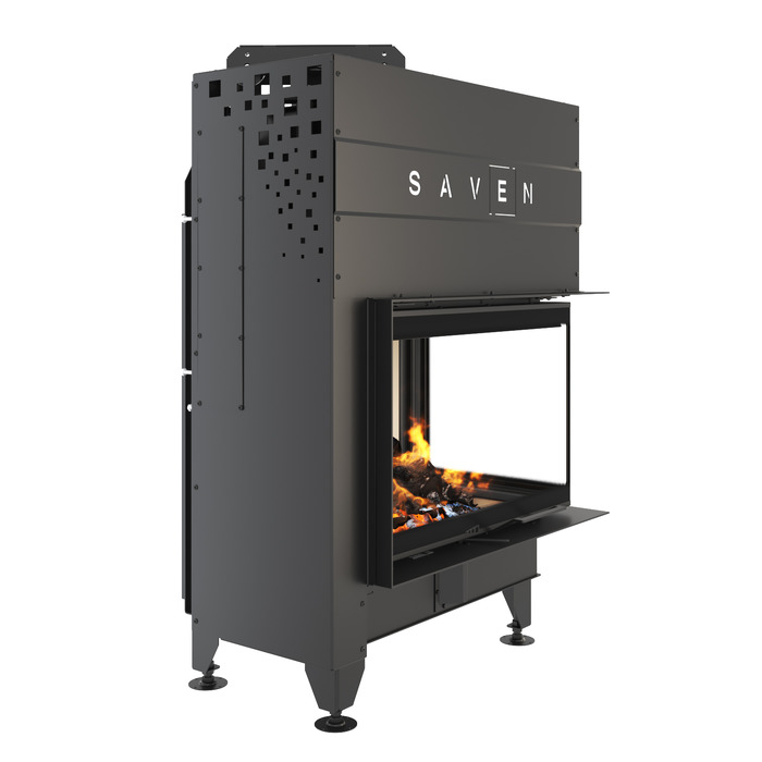 Wkład kominkowy SAVEN Energy Up 75х50х47R (15,1 kW) ECO. Zdjęcia 3D