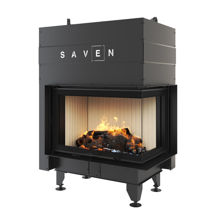 Wkład kominkowy SAVEN Energy Up 75х50х47R (15,1 kW) ECO. Zdjęcia 3D