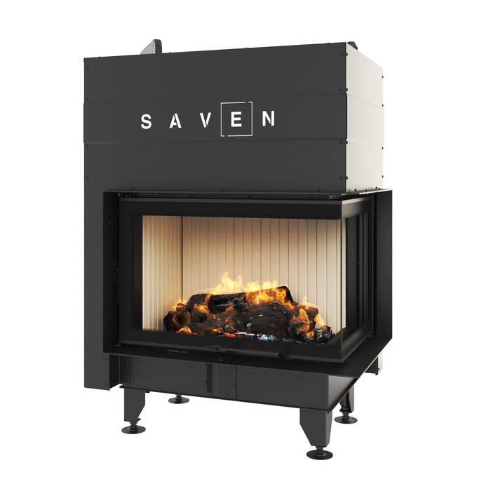 Wkład kominkowy SAVEN Energy Up 75х50х47R (15,1 kW) ECO. Zdjęcia 3D