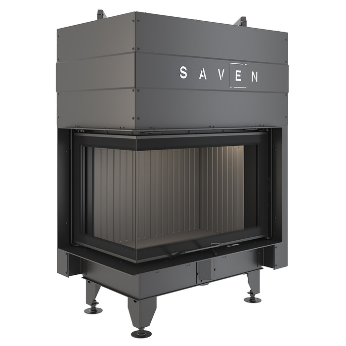Каминная топка угловая SAVEN Energy Up 75х50х47L Black (15,1 kW) ECO. Фото 8