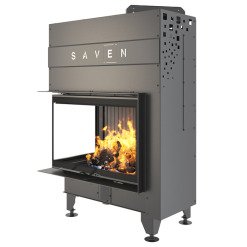 Fireplace insert SAVEN Energy Up 75x50x47L Black (15,1 kW) ECO. Photo 3