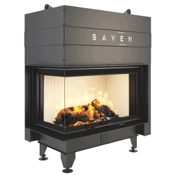 Fireplace insert SAVEN Energy Up 75x50x47L Black (15,1 kW) ECO. Photo 9