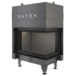 Каминная топка угловая SAVEN Energy Up 75х50х47R Black (15,1 kW) ECO. Фото 5