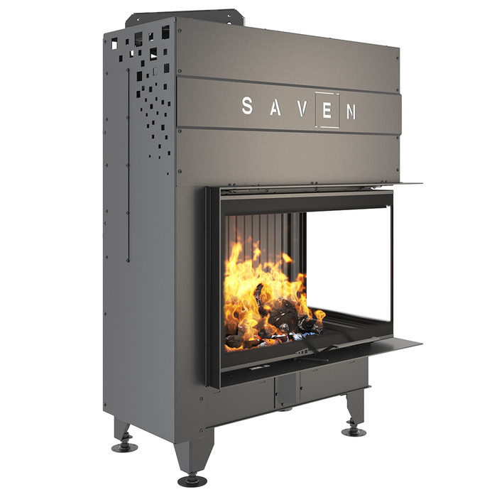 Fireplace insert SAVEN Energy Up 75х50х47R Black (15,1 kW) ECO. Photo 3