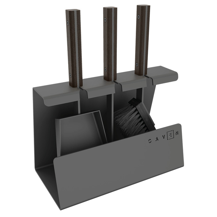 Fireplace tools set SAVEN Set 2 S black. Photo 3