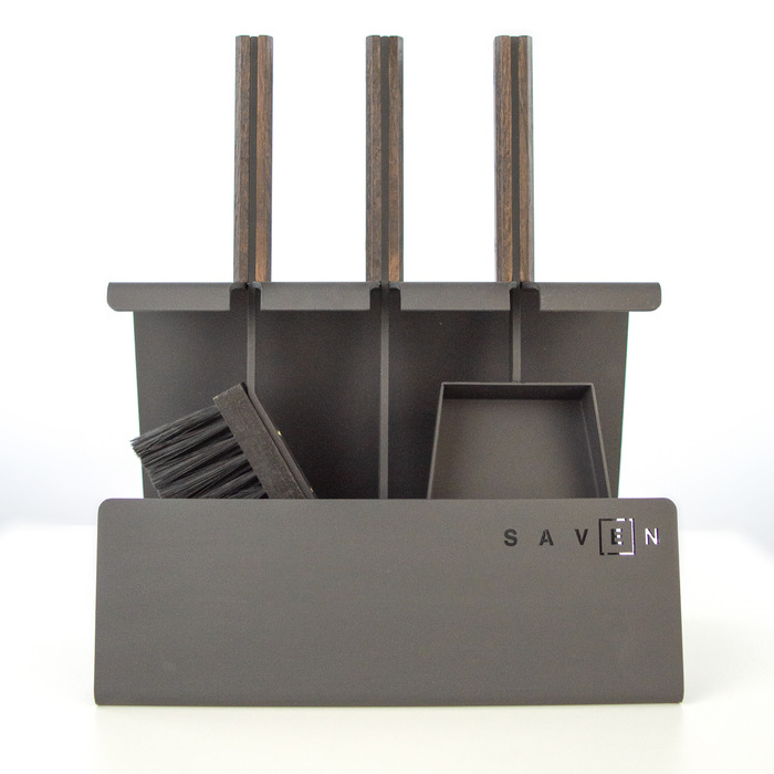 Fireplace tools set SAVEN Set 2 S black. Photo 5