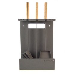 Fireplace tools set SAVEN Set 3 L white. Photo 6