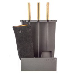 Fireplace tools set SAVEN Set 4 L white. Photo 6