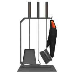 Fireplace tools set SAVEN Set 6 L black. Photo 4