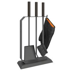 Fireplace tools set SAVEN Set 6 L black. Photo 5
