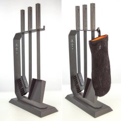 Fireplace tools set SAVEN Set 6 L black. Photo 7