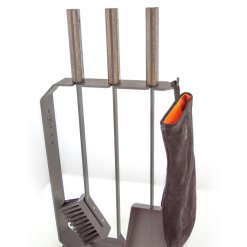 Fireplace tools set SAVEN Set 6 L black. Photo 8